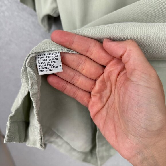 Tommy Bahama Mens Vintage 100% Silk Button Up Shirt Size XXL Green Camp Hawaiian - Picture 5 of 10